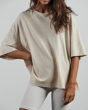 BARE - Distressed Everyday Tee - Natural