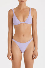CORD TOWELLING CURVE STRING BRIEF - LILAC