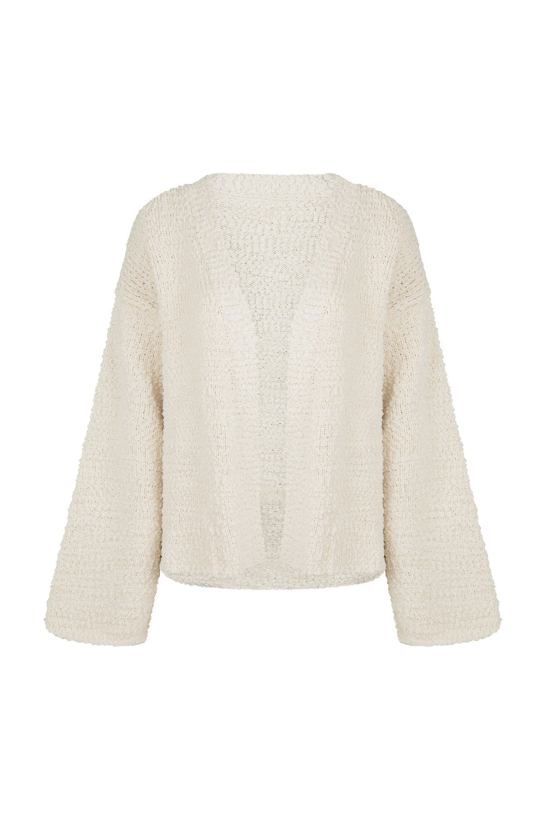 Recycled Cotton Boucle Knit Cardigan
