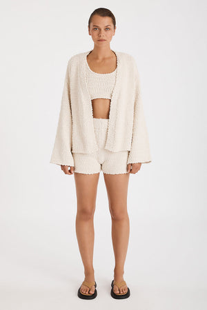 Recycled Cotton Boucle Knit Short