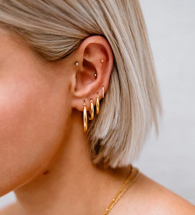 Tidal Hoops Small ~ (18K Gold Plated)