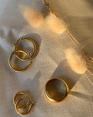 Tidal Hoops Small ~ (18K Gold Plated)